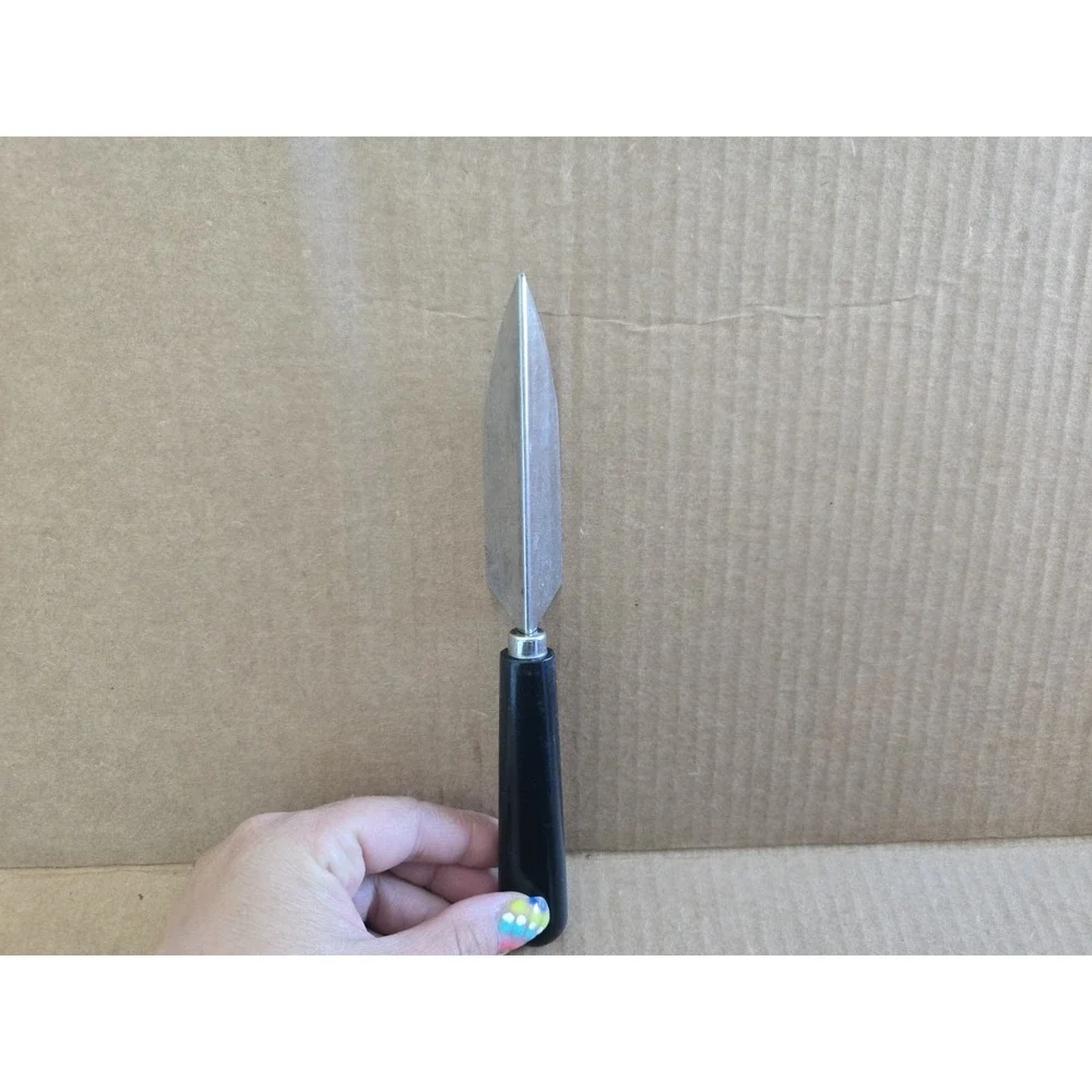 Stainless Steel Cheese Spreader Knife Black Handle Butter Appetizer Knife